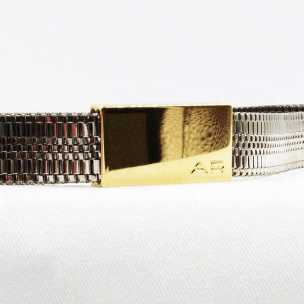 Alessandra Rich chainmail metal belt in a silver tone