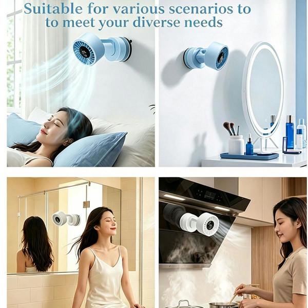 Leaper Portable Rechargeable Suction Cup Fan