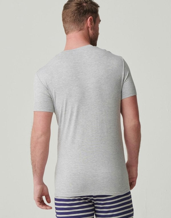 Two-pack Men's Bamboo T-Shirts – Navy & Grey Marl - British Boxers