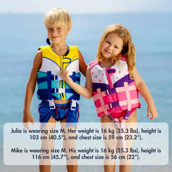 Limmys Premium Neoprene Swim Vest - Pink Daisy