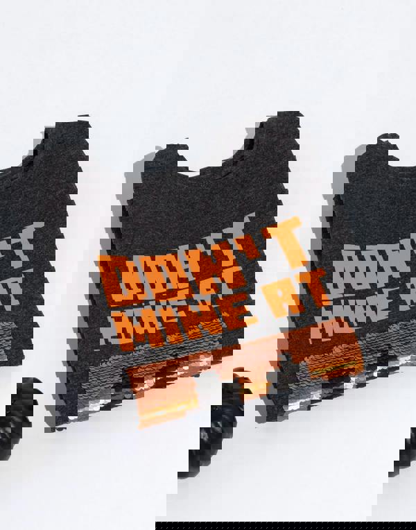 Minecraft Boys Grey Don'T Mine At Night Sequin Graphic Short Sleeved T-Shirt