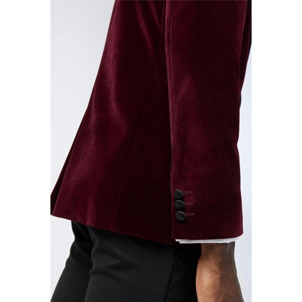 Antique Rogue Slim Fit Franklin Merlot Velvet Blazer