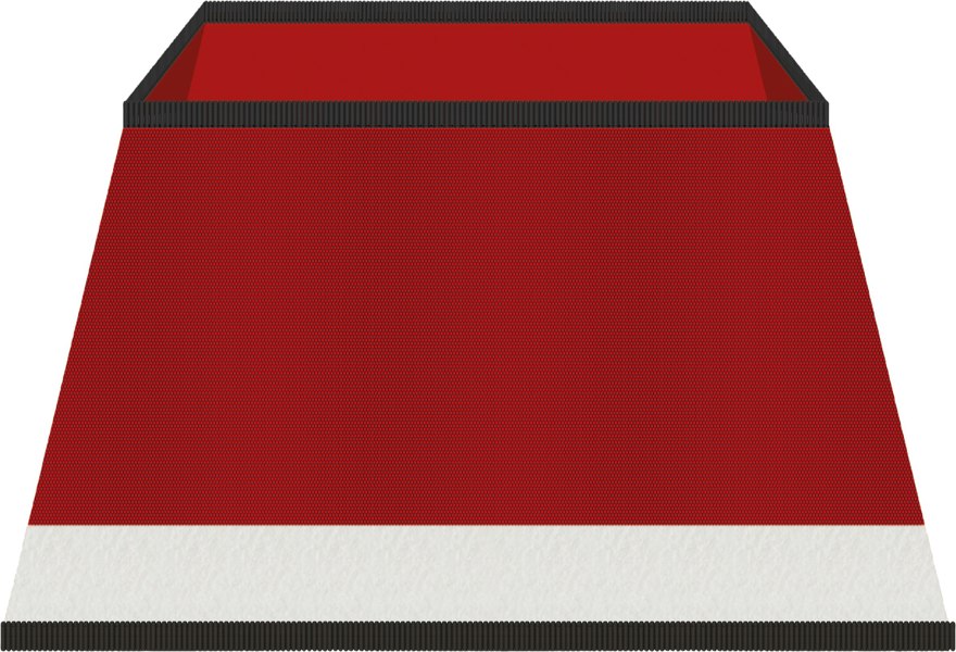 St Helens Christmas Tree Skirt Red with White Trim