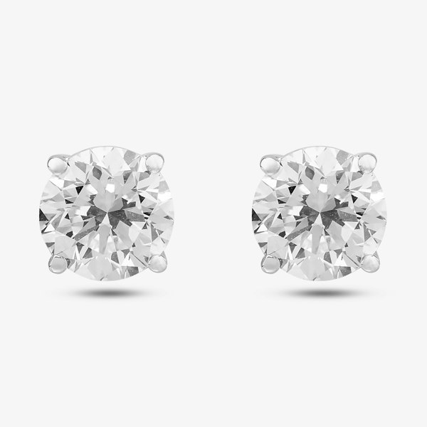 T. H. Baker 14ct White Gold Certificated Lab Grown 4.00ct Diamond Stud Earrings TH0583012