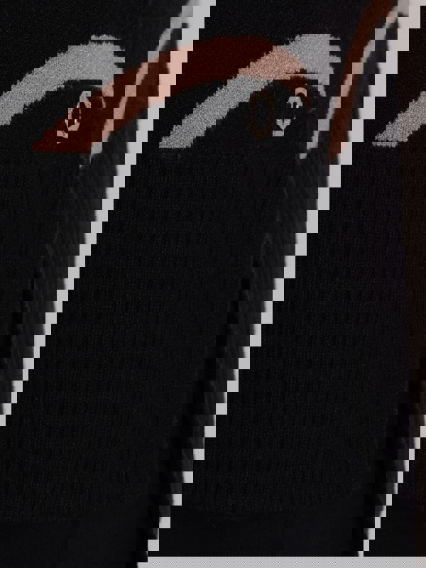 VIZ-A-VIZ Squiggle Jacquard Turtle Neck Jumper