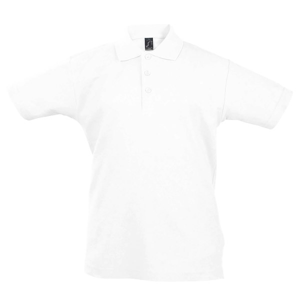 SOLS Kids Unisex Summer II Pique Polo Shirt - White
