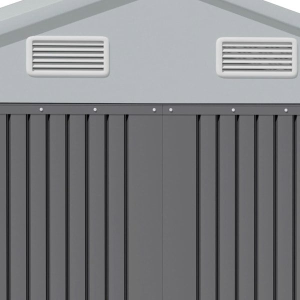 6.5 x 6ft Metal Garden Storage Shed Outdoor Storage Tool House with Lockable Door Garden Sheds Living and Home 