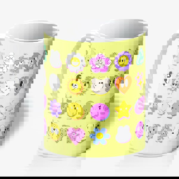 You're a Q-T. Cutie Emoji Kawaii Lemon Mugs Designed by Love Frankie and printed in the UK.