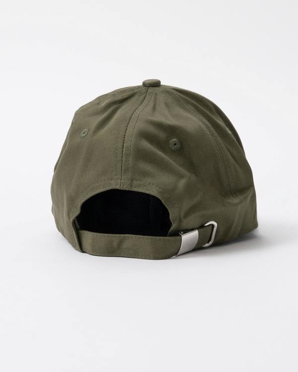 back of a BOSS Green Bold Mens Logo-Print Cap In Cotton Twill in Open Green 398