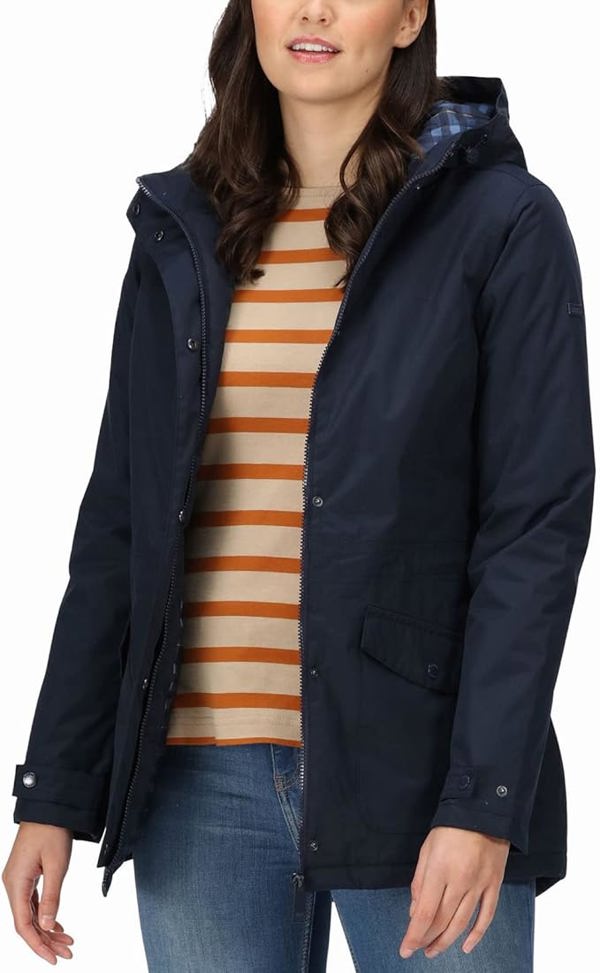 Regatta Women's Brigida Waterproof Jacket - Navy Check