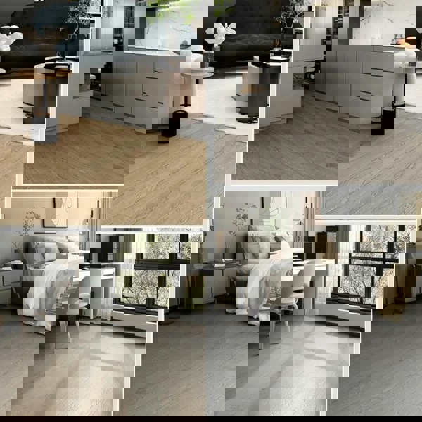 Anyhouz Anyrenovate Vinyl Tile Apricot 40x300cm Wood Grain Wallpaper 3D Self Adhesive Waterproof Floor Sticker Home Decoration