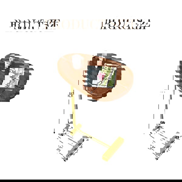 Isabeau Side Table, Wood with puppy sofa bed