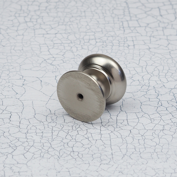 Handle & Home Brushed Nickel Cup Handle & Coordinating Round Knobs