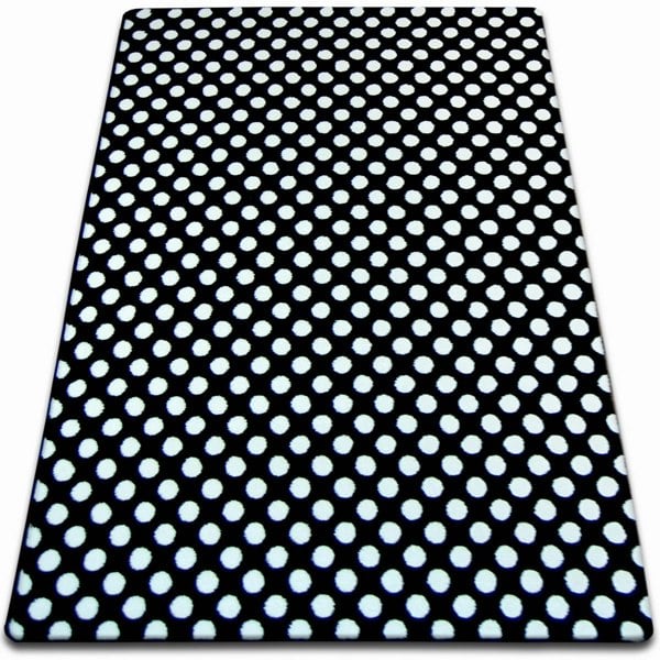 RugsX Sketch Rug - Black & White Polka Dots