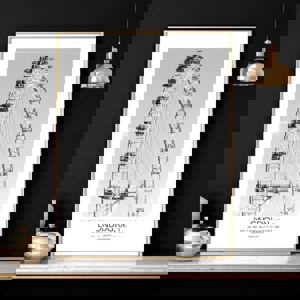 Wall pictures for living room ideas | set of 3 London wall art prints