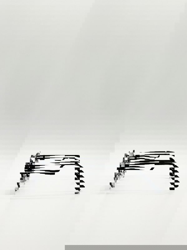 SVNX Retro Round Sunglasses in Black