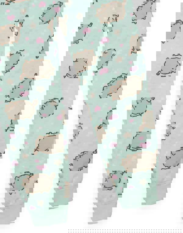 Pusheen Girls Green Meow Short Sleeve Long Leg Pyjama Set