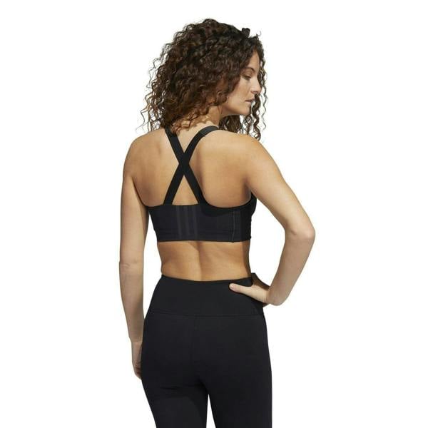 Adidas Womens/Ladies TLRD Impact Sports Bra - Black/White - 