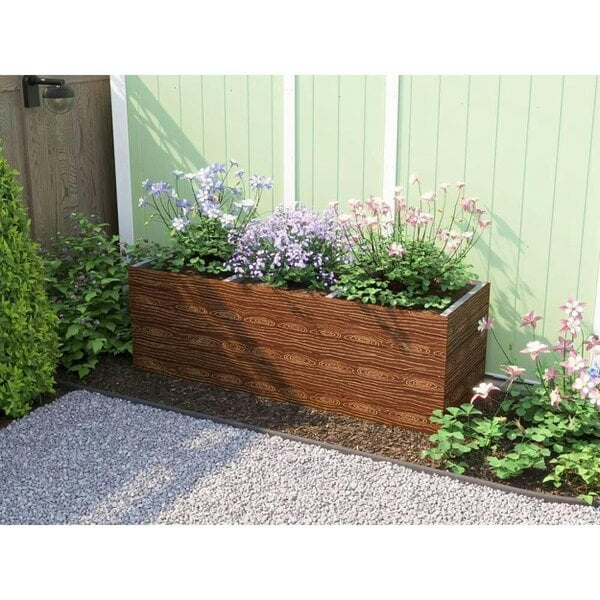 Dunster House Timber Effect Garden Bed Planter 1800mm x 600mm x 600mm
