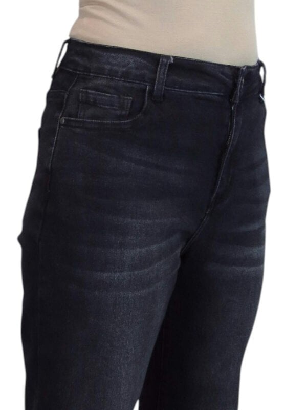 Paulo Due Women's High Waist Slim Straight Leg Stretch Denim Jeans