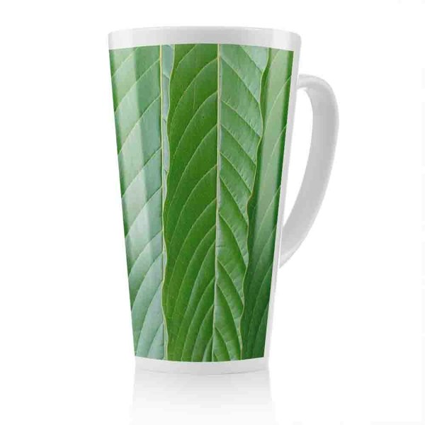 Benjamin Tate Design Close Up Of Green Leaves Latte Mug