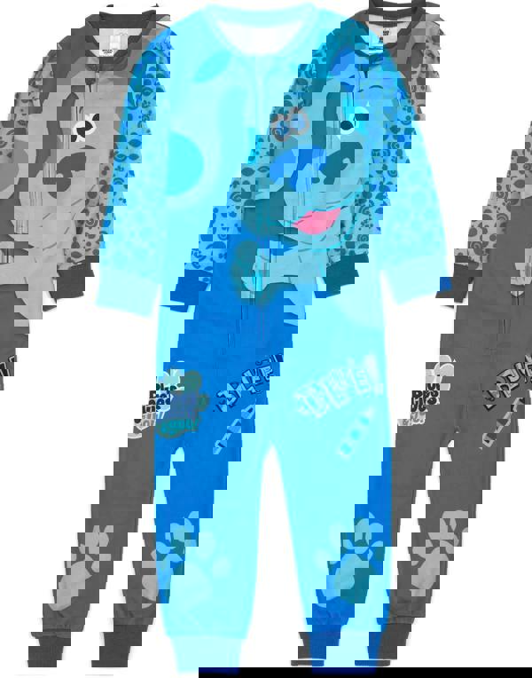 Blue's Clues & You! Unisex Kids Blue All-Over Print Sleeves Onesie