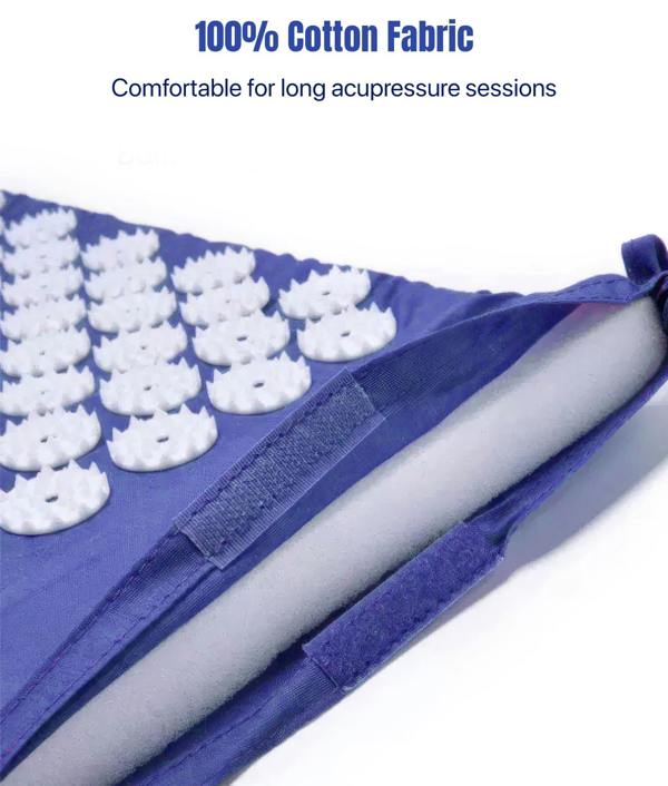 ROMIX Acupressure Mat and Pillow Set with Carry Bag, Spike Massage Mat for Back, Neck and Feet Relaxation