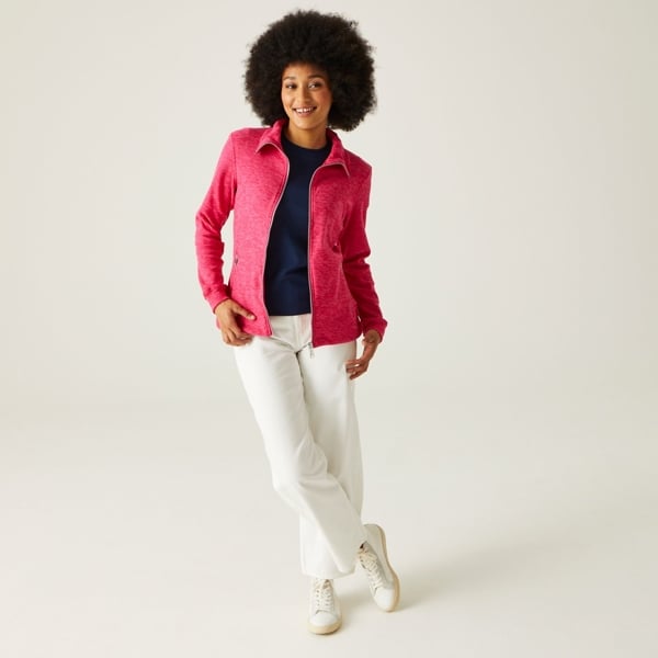 Regatta Women's Azaelia Marl Full Zip Fleece Jacket - Hot Pink