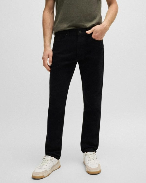 BOSS Orange BOSS Orange DELAWARE BO Mens Slim Fit Comfort-Stretch Black Jeans NOS