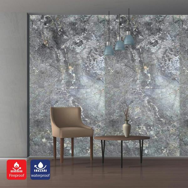 ENER-J Charcoal-Toned Flexible Landscape Marble Sheet Size:1200 x 600 x 3 mm (Pack of 2)