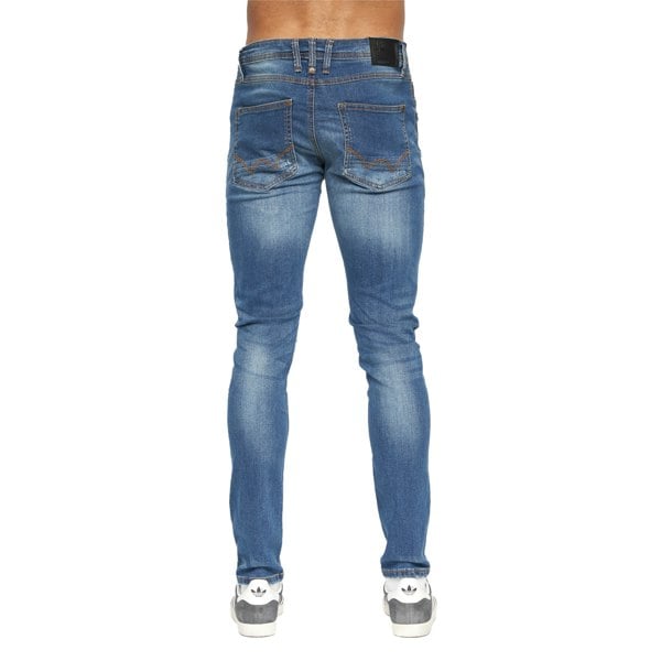 Duck and Cover Mens Tranfold Slim Jeans - Stone Wash