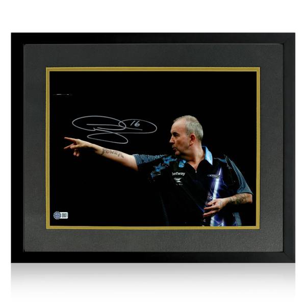 Phil Taylor Signed Image Deluxe Mount Frame