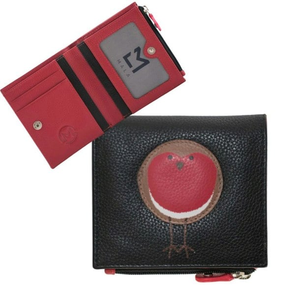 Mala Leather Bobbie Robin Bird Small Leather Purse