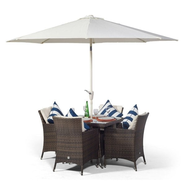 Giardino Savannah Square 4 Seater Rattan Patio Dining Set