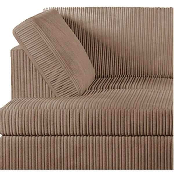 Luxor Full Cord Fabric 5 Seater Corner Sofa Full Back - 7