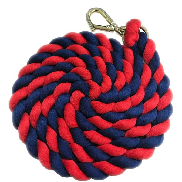 Shires Two Tone Horse Lead Rope - Navy/Red