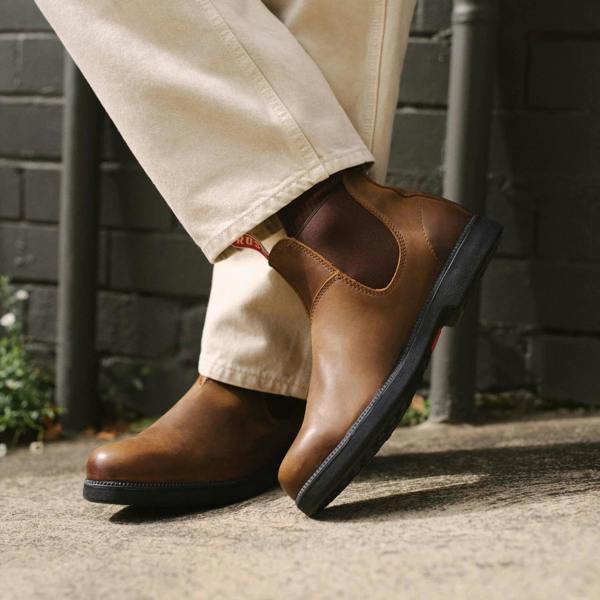 Rossi Boots Rossi 607 Booma Tan Leather Chelsea Boots