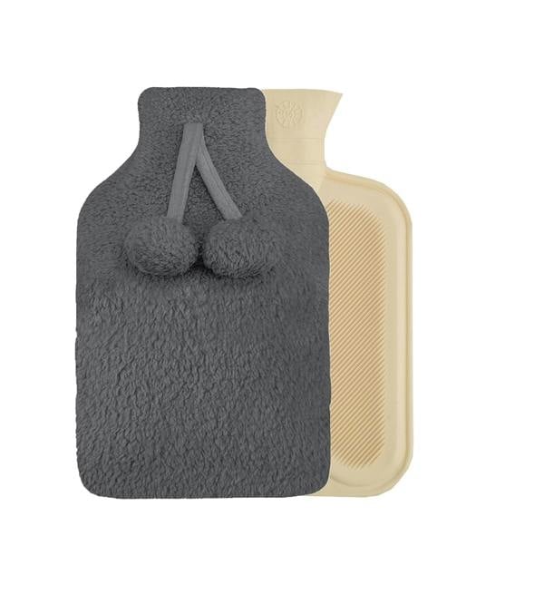 Smart Living Hot Water Bottle - Teddy - Charcoal