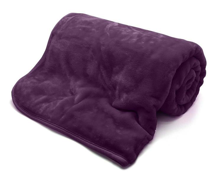 Mink Aubergine Blanket 127x152cm