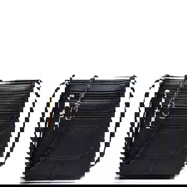 Kitise Small Slim Crossbody Messenger Bag Multilayer Zip Purse