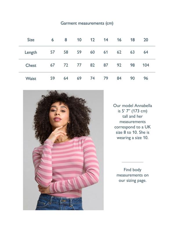 Kite Womens Organic Portesham Jersey T-Shirt Heather Stripe