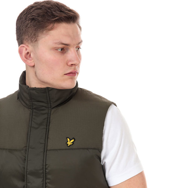 Lyle & Scott Trek Green Wadded Gilet - Green