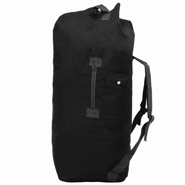 Berkfield Army-Style Duffel Bag 85 L Black
