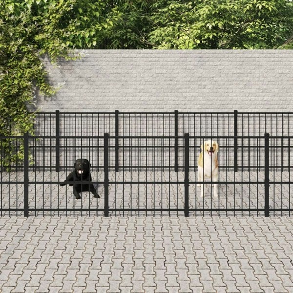 Berkfield Outdoor Dog Kennel Steel 28.23 m�__