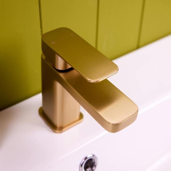 Flode Glan | Mono Basin Mixer Tap | Brushed Brass