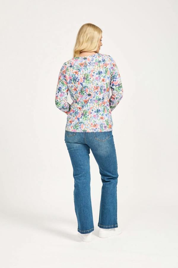 Mudflower Floral Print Fluffy Jumper