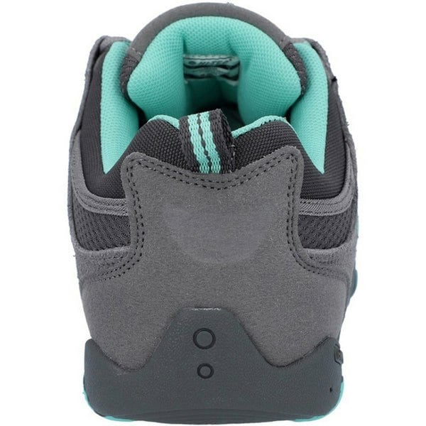 Hi-Tec Mens Quadra II Suede Walking Shoes - Grey/Mint