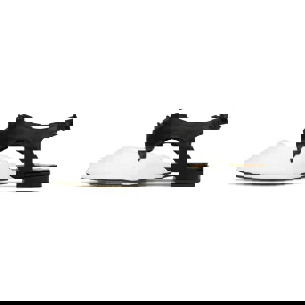 Embassy London Lim - Black & Cream - Women's cutout leather lace up slingback