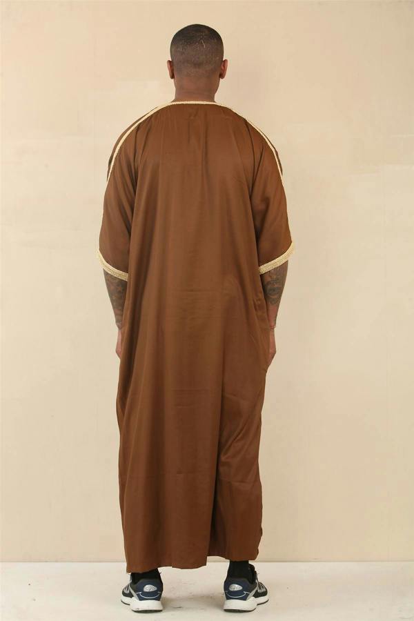 Infinity Leather Men's Moroccan Thobe Jubba Robe Eid Djellaba Gandoura