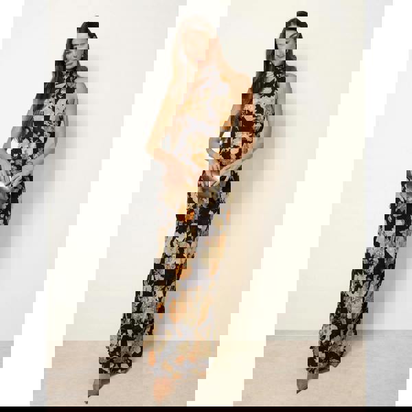 Blue Vanilla Luxe One Shoulder Scarf Dress